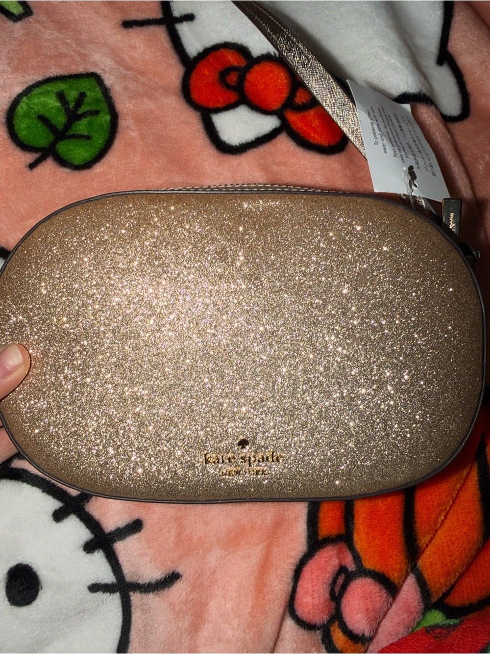kate spade Metallic Glitter Rose Crossbody Bag